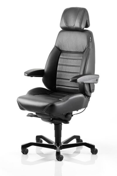 Executive White Line Leder Schwarz seitlich jpg